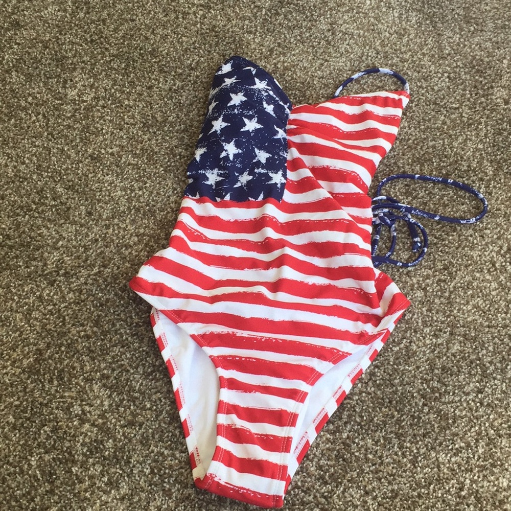 Brand new xhilaration American flag bathing suit